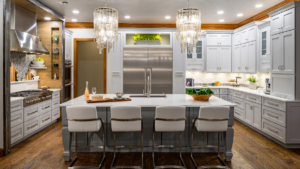 Transitional Kitchen with custom cabinetry