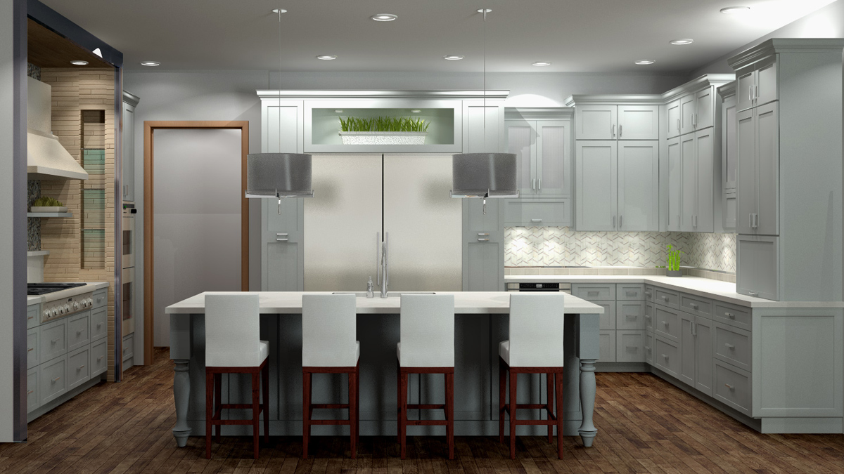 CAD Render for this custom kitchen design