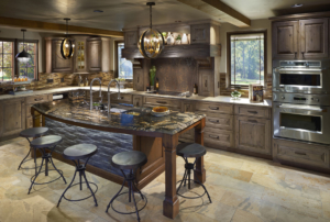 Custom knotty oak cabinetry for this Stillwater lodge