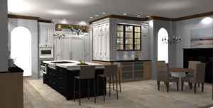Custom Gaillardia Kitchen Design CAD Render
