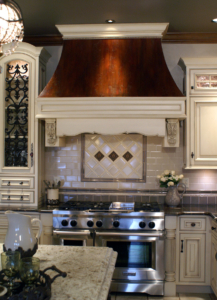 Deer Creek Kitchen Design and Build with custom cabinetry including our custom vent hood.