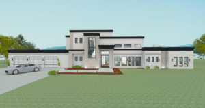 Exterior Render for this Contemporary home design