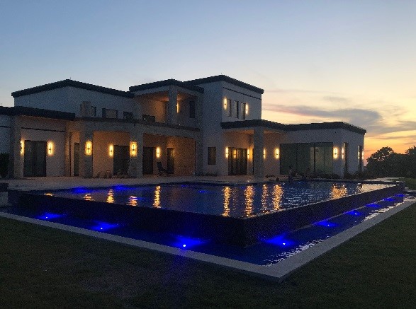 Modern ICF home with infinity pool