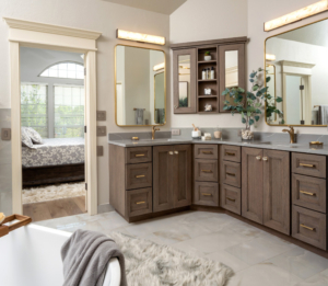 Custom contemporary bathroom cabinetry