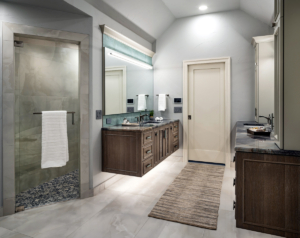 Floating vanities with led lighting