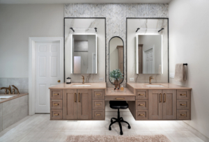 Floating Vanity custom designed and built by EKB Home
