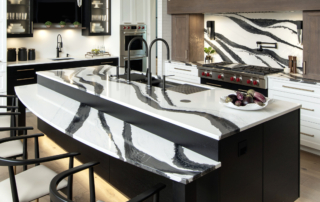 island with drop down countertop for seating