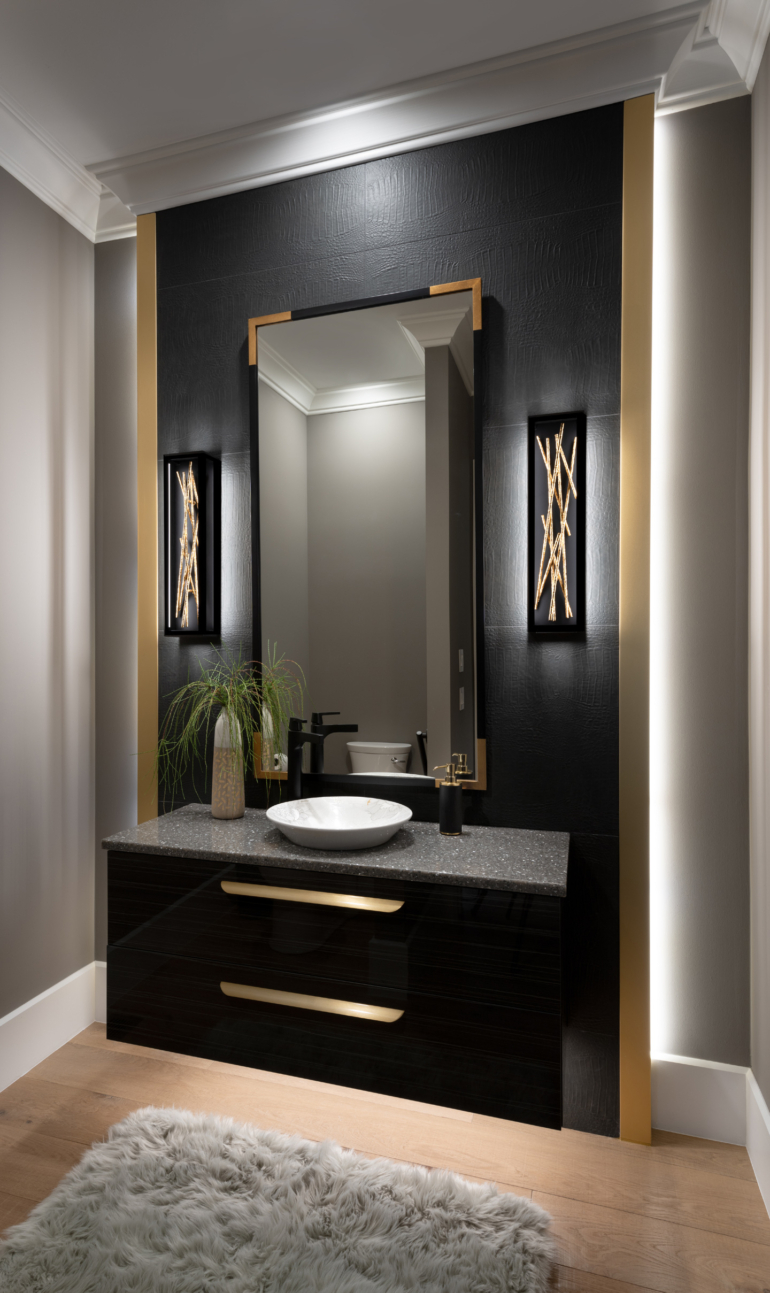 Powder Bath with Floating Vanity