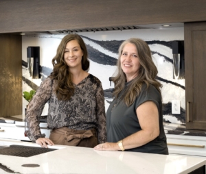 Brenda and Megan, Kitchen and Bath designers with Edmond Kitchen and Bath in a kitchen they designed and built in OKC