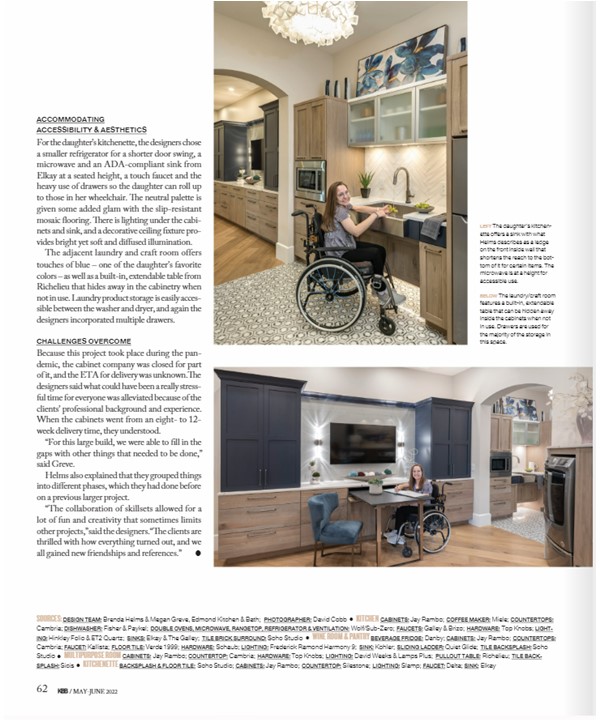 Luxury cabinetry for wheelchair user