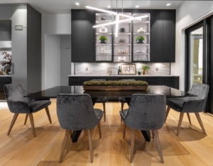 Premium cabinetry built in breakfast area designed by EKB hoe