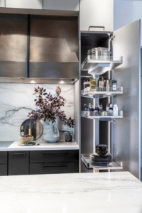 Full height pantry pull out for high-end kitchen