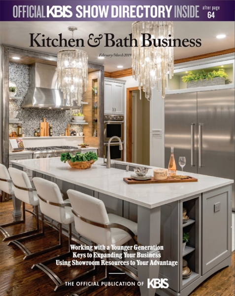 kitchen project featured on kbb magazine cover