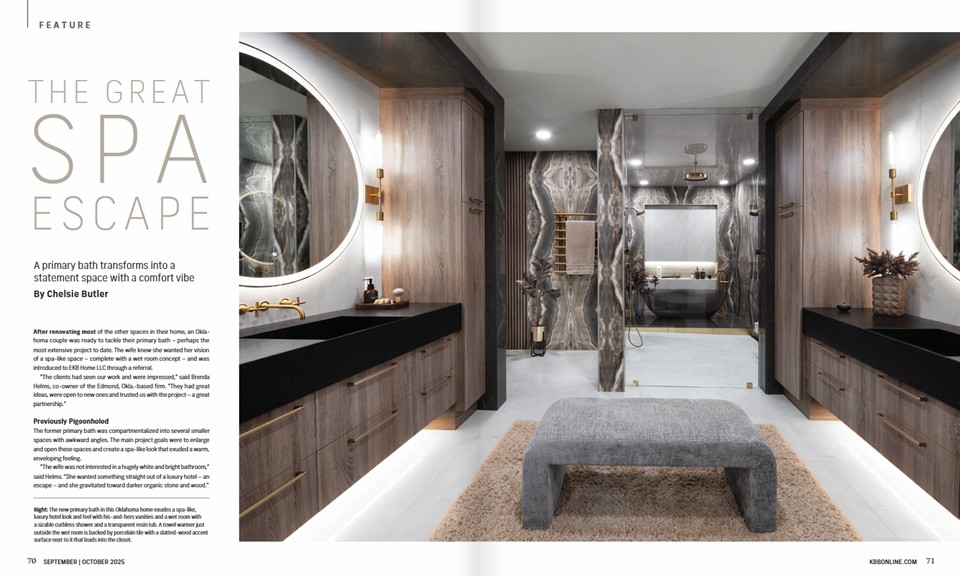Edmond Kitchen & Bath Bathroom Design published in KBB magazine