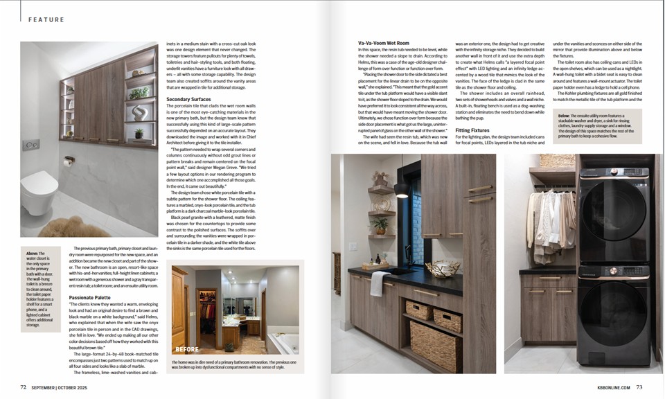 Edmond Kitchen & Bath Bathroom Design published in KBB magazine