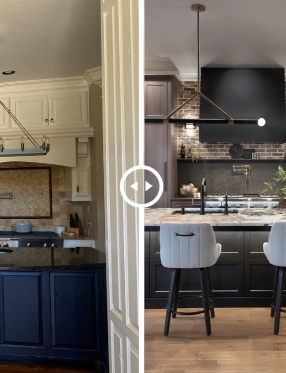 Before After OKC kitchen remodel Before and after Kitchen remodel