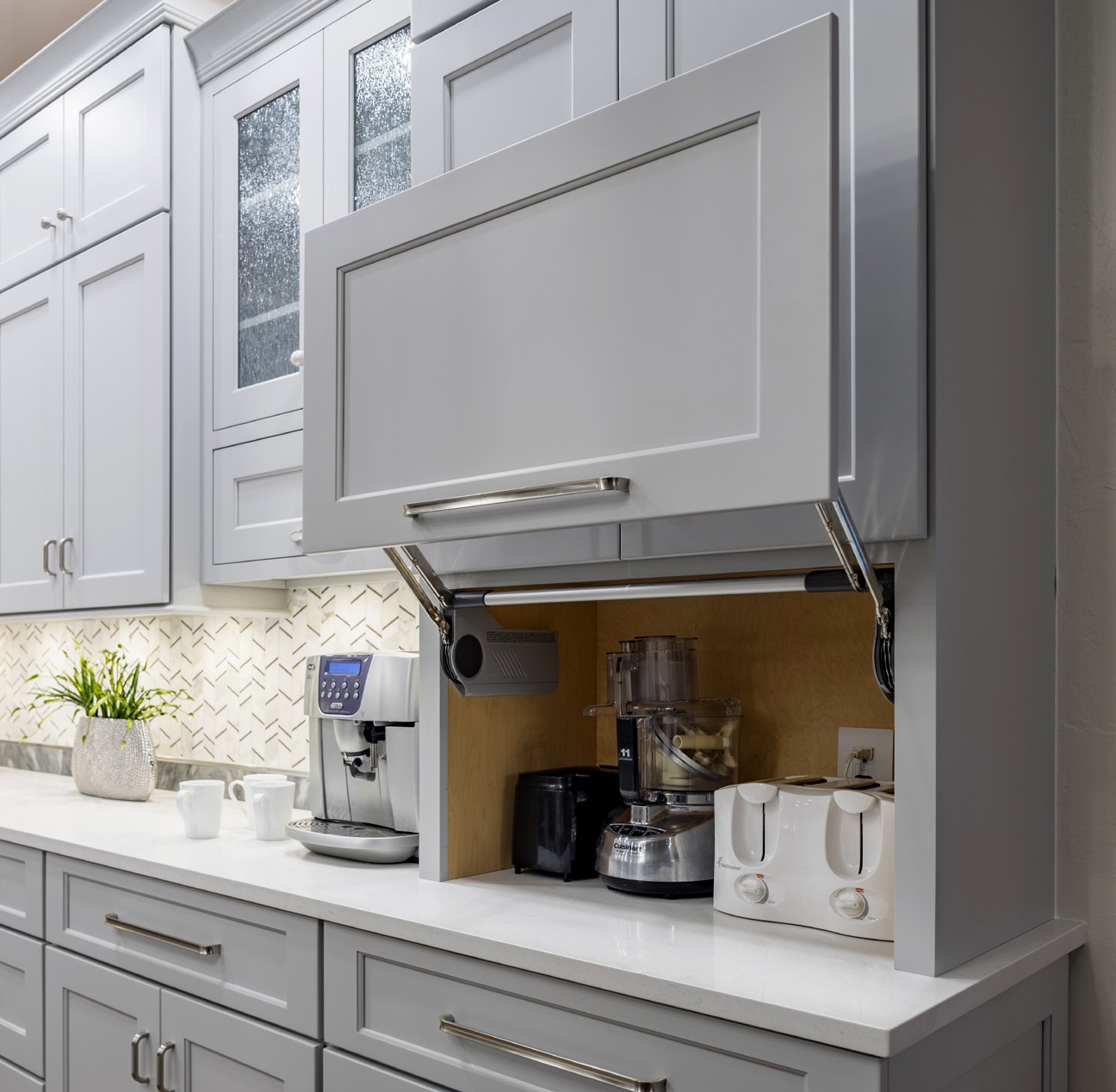 Appliance garage to allow small appliances to remain on the counter - just not always visible